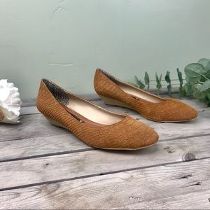 Matt Bernson Shoes - Matt Bernson | cognac suede snake embossed wedges Matt Bernson Shoes - Matt Bernson | cognac suede snake embossed wedges